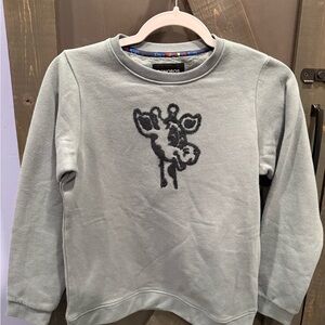 Bonobos Light Gray Crewneck Sweater with Giraffe Design